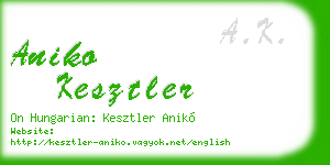 aniko kesztler business card